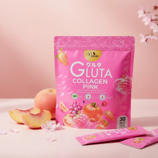 Gluta Sakura Peach Collagen in elegant setting